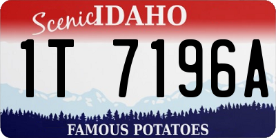 ID license plate 1T7196A