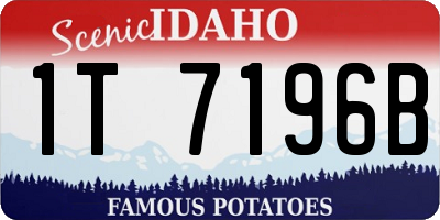 ID license plate 1T7196B