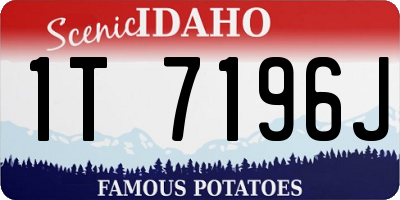 ID license plate 1T7196J