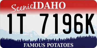 ID license plate 1T7196K