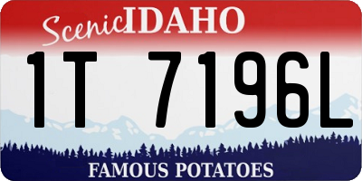 ID license plate 1T7196L