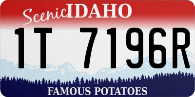 ID license plate 1T7196R