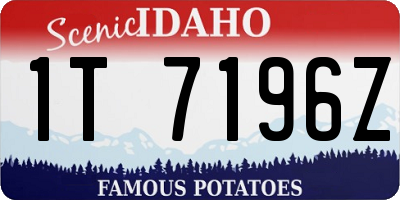 ID license plate 1T7196Z