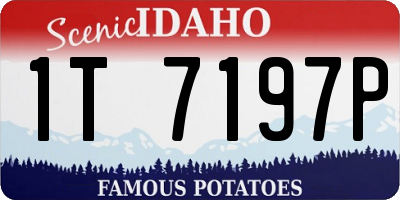 ID license plate 1T7197P