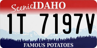 ID license plate 1T7197V