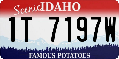 ID license plate 1T7197W