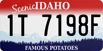 ID license plate 1T7198F