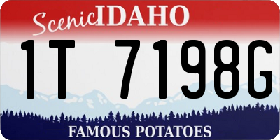 ID license plate 1T7198G
