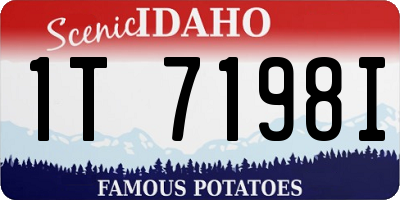 ID license plate 1T7198I