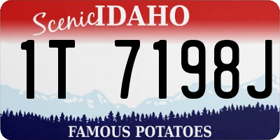 ID license plate 1T7198J
