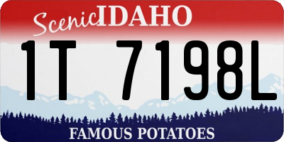 ID license plate 1T7198L
