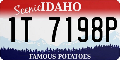 ID license plate 1T7198P
