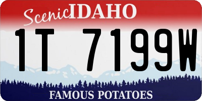 ID license plate 1T7199W