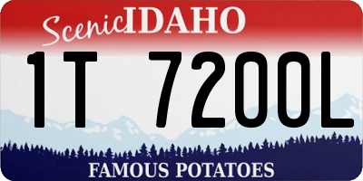 ID license plate 1T7200L