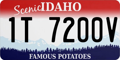 ID license plate 1T7200V