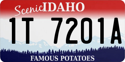 ID license plate 1T7201A