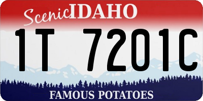 ID license plate 1T7201C