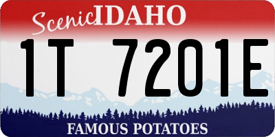 ID license plate 1T7201E