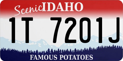 ID license plate 1T7201J