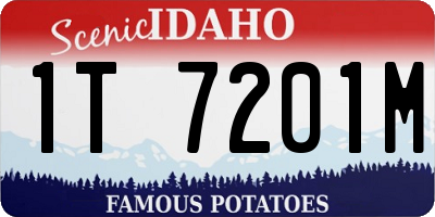 ID license plate 1T7201M