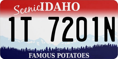 ID license plate 1T7201N