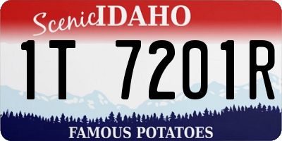 ID license plate 1T7201R
