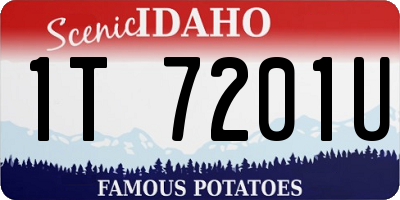 ID license plate 1T7201U