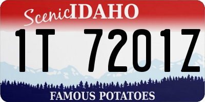 ID license plate 1T7201Z