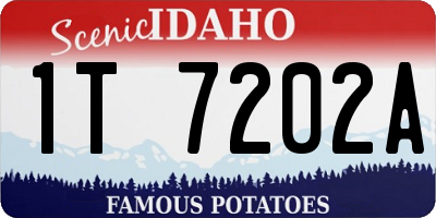 ID license plate 1T7202A