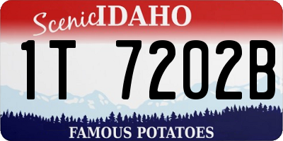 ID license plate 1T7202B