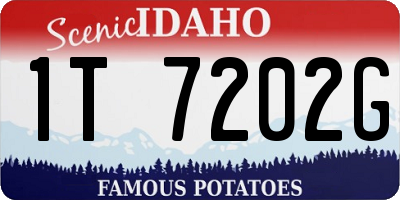 ID license plate 1T7202G