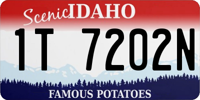 ID license plate 1T7202N