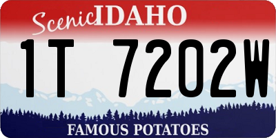 ID license plate 1T7202W
