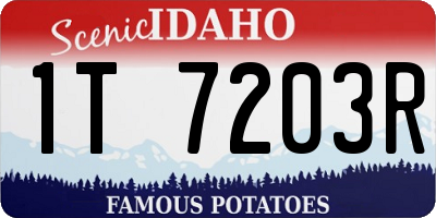 ID license plate 1T7203R