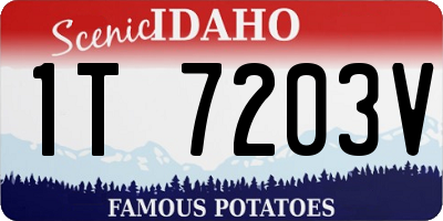 ID license plate 1T7203V