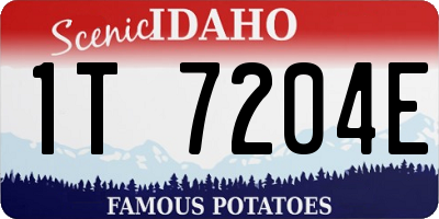 ID license plate 1T7204E