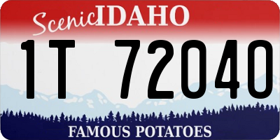 ID license plate 1T7204O