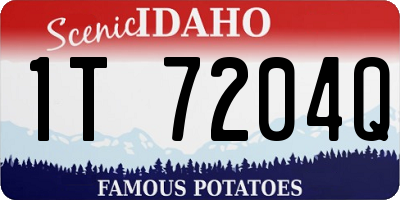 ID license plate 1T7204Q