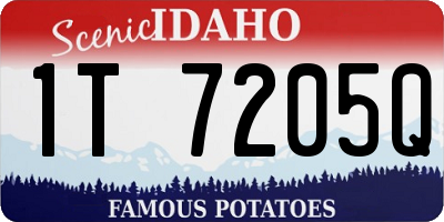 ID license plate 1T7205Q