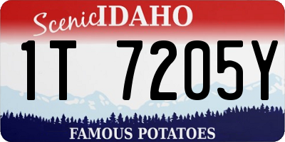 ID license plate 1T7205Y