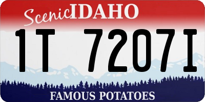 ID license plate 1T7207I