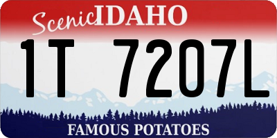 ID license plate 1T7207L