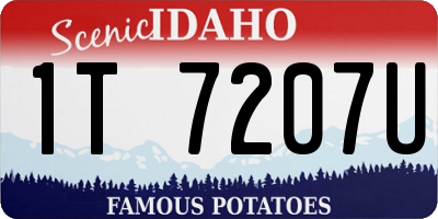 ID license plate 1T7207U