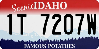 ID license plate 1T7207W