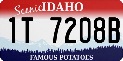 ID license plate 1T7208B