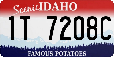 ID license plate 1T7208C