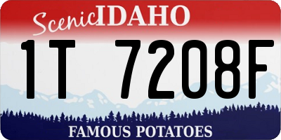 ID license plate 1T7208F
