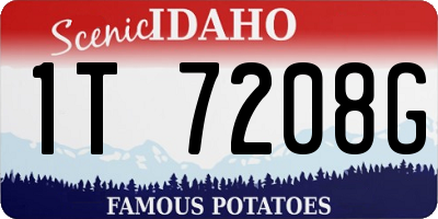 ID license plate 1T7208G