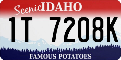 ID license plate 1T7208K