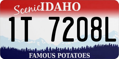 ID license plate 1T7208L